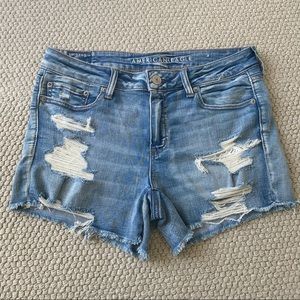 American Eagle distressed jean shorts